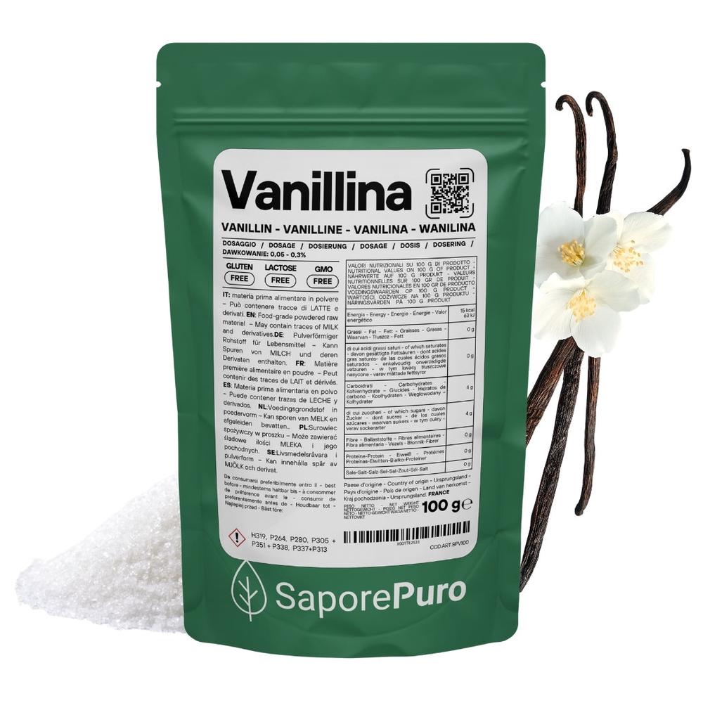 Vanillina Pura - Aroma intenso e persistente - SaporePuro